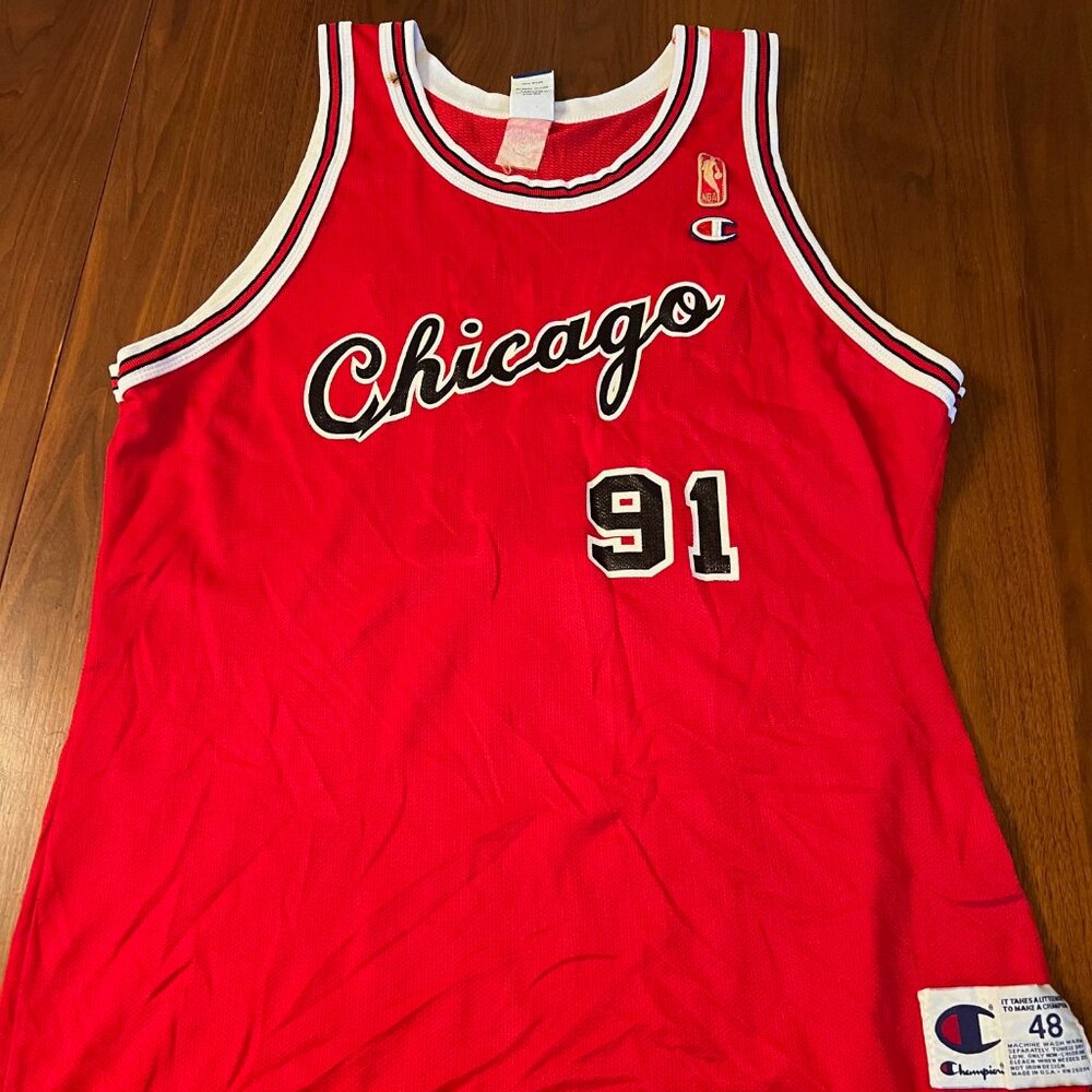 Vintage Dennis Rodman Jersey Chicago Bulls 91 Adult XL size 48